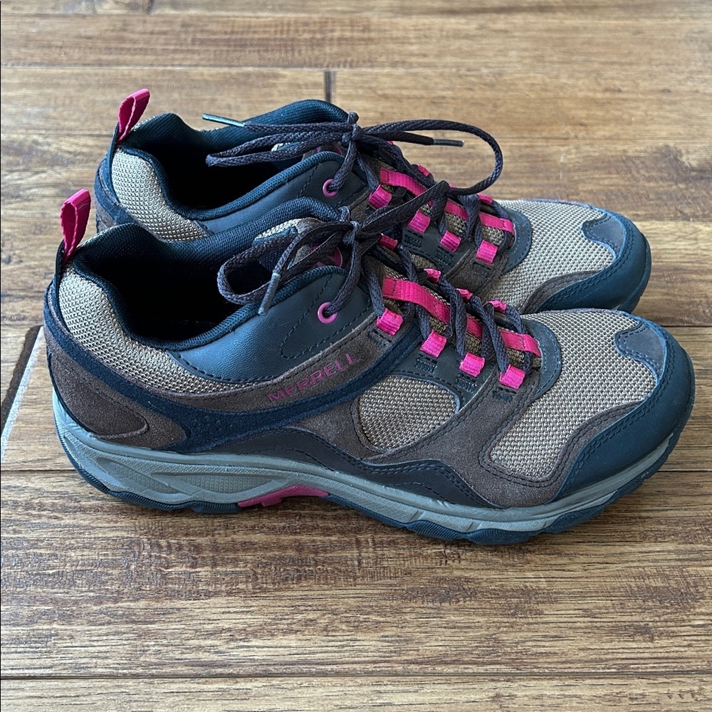 Merrell Kimsey Agility Peak Synthesis Flex Hiking Shoes Dark Brown Womens Size 9